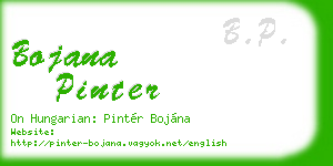 bojana pinter business card